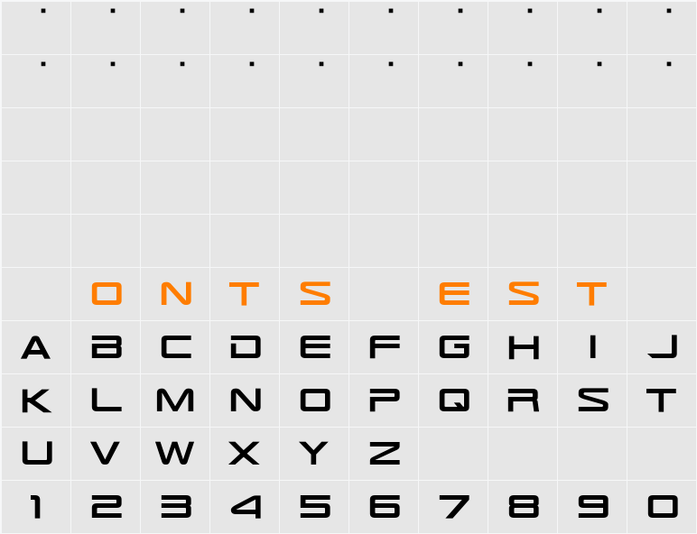 TR-909 Character Map