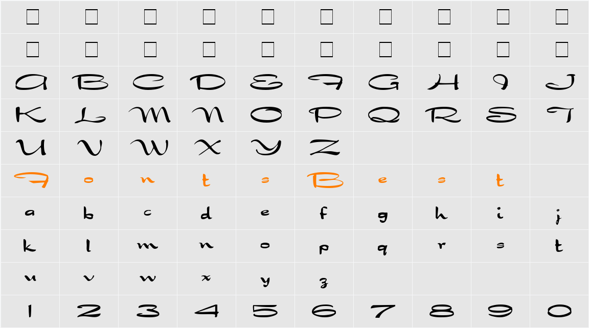 Draconian Character Map