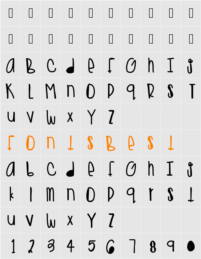 GoldenTeddys Character Map