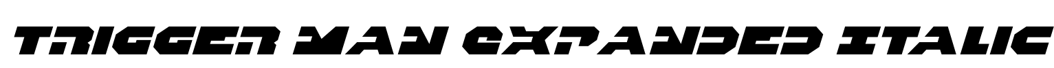 Trigger Man Expanded Italic Font Image