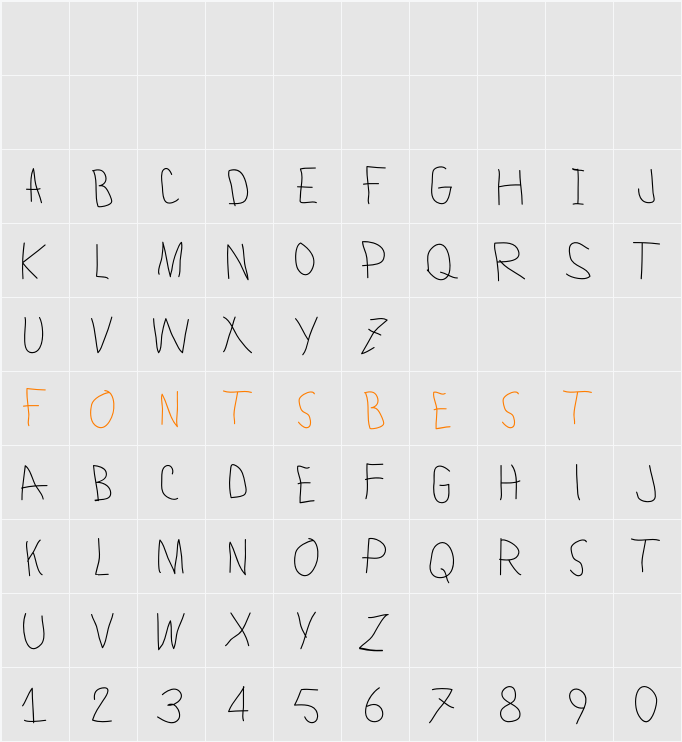 Lamiar Light Character Map