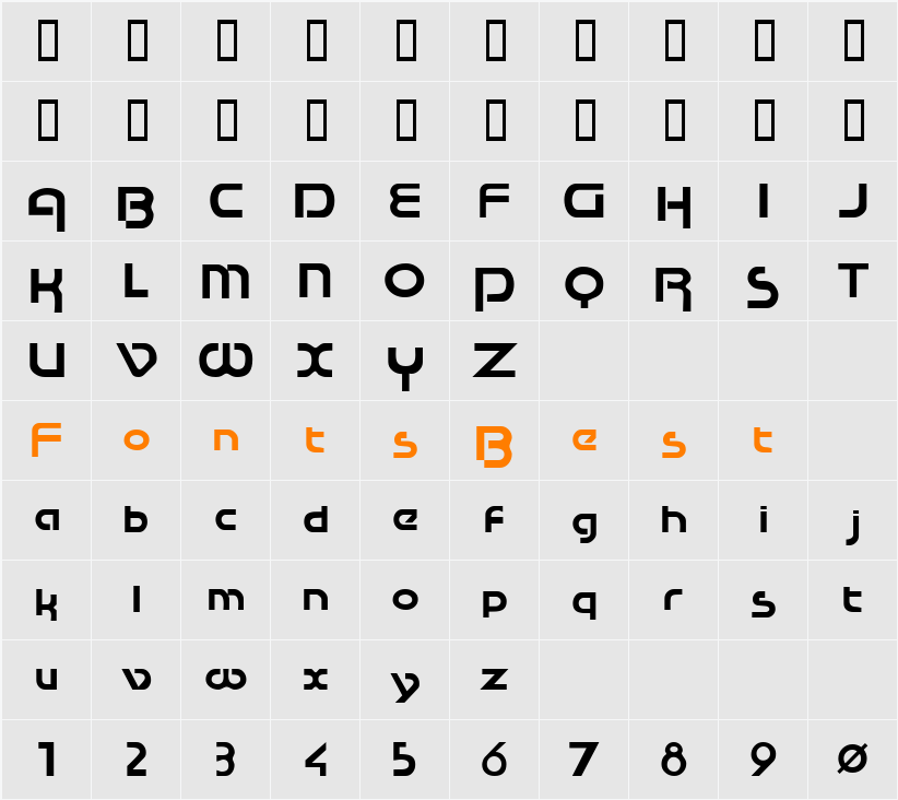 Pocono Character Map