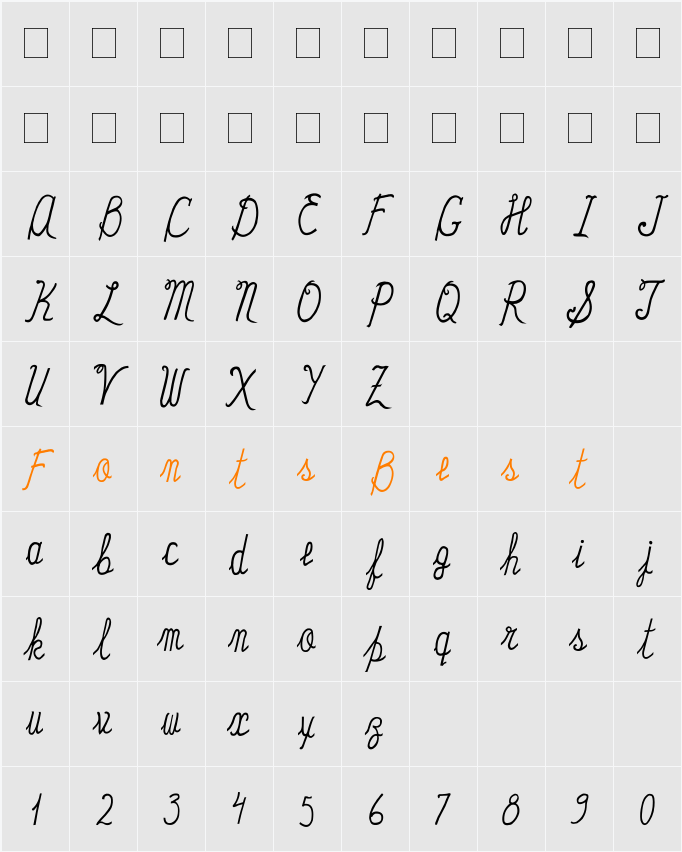 TiaOlga1-manuscript Character Map