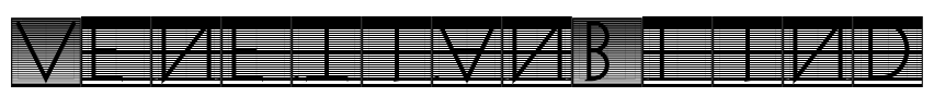 VenetianBlind Font Image