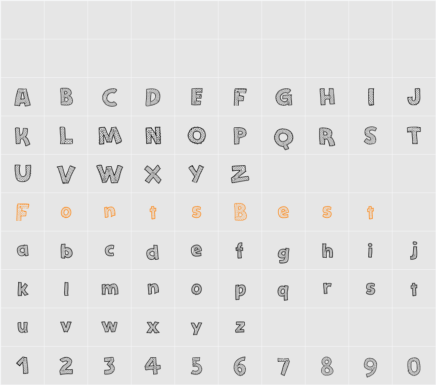 Stefanie Dots Character Map