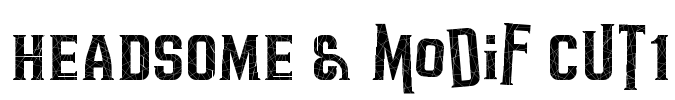 HEADSOME & modif Cut1 Font Image