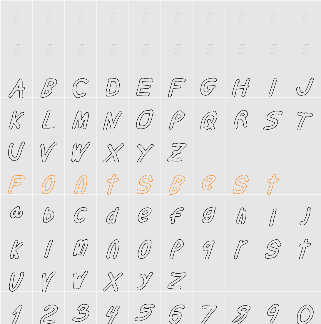 Thicker Than... Character Map