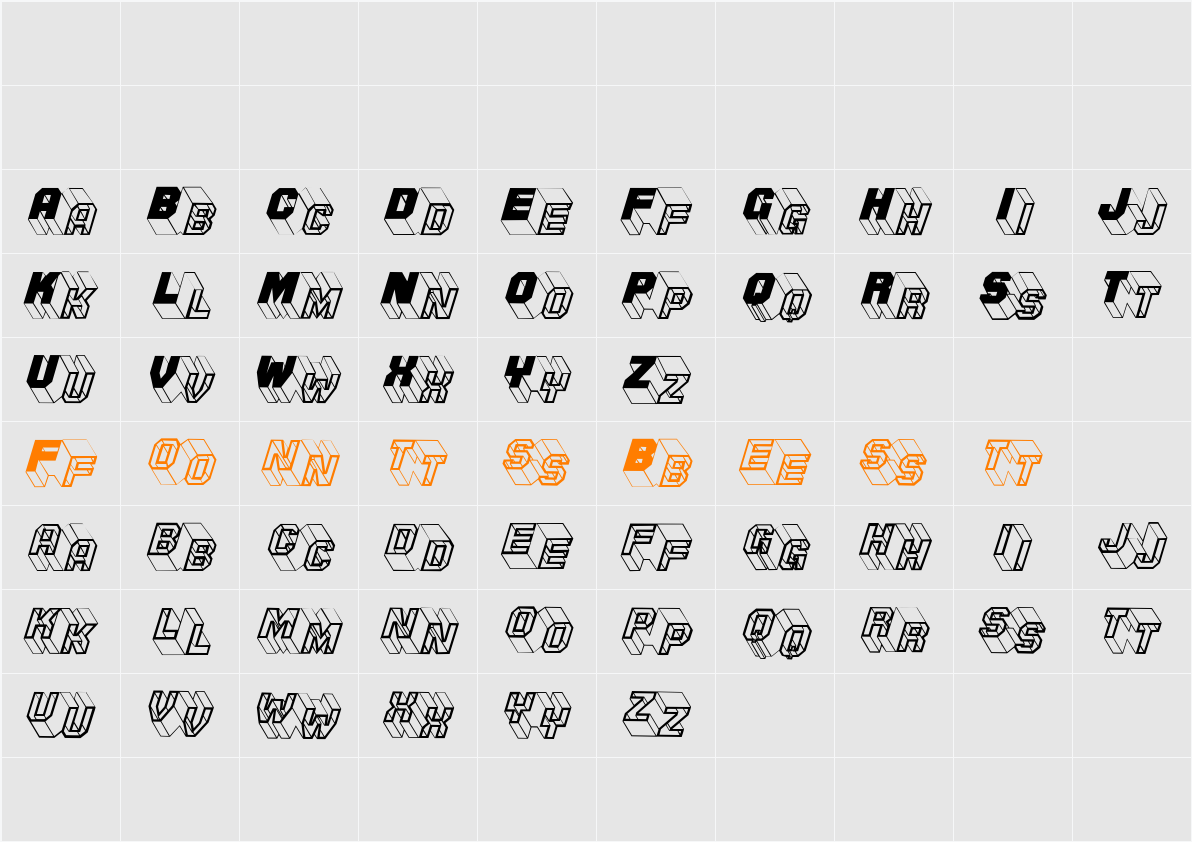 ZigZagOne Character Map