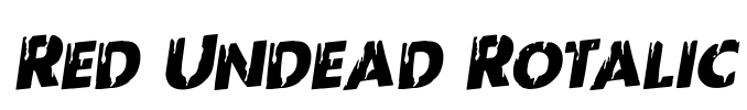 Red Undead Rotalic Font Image