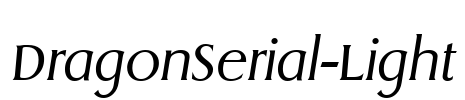 DragonSerial-Light Font Image