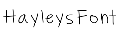 HayleysFont Font Image