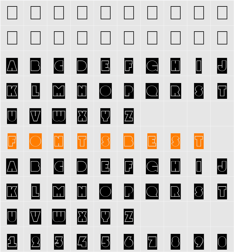 a_GrotoCmGr Character Map