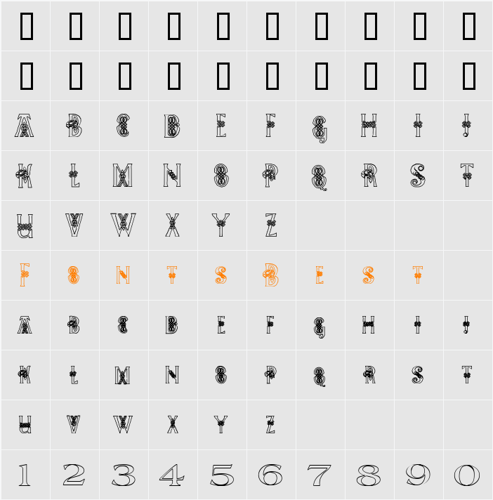 JI-Perdus Character Map