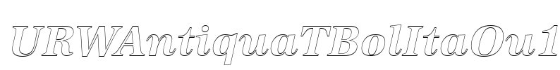 URWAntiquaTBolItaOu1 Font Image