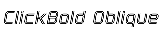ClickBold Oblique