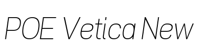 POE Vetica New Font Image