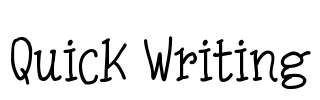 Quick Writing Font Image