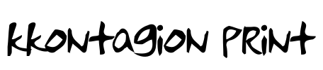 kkontagion print Font Image