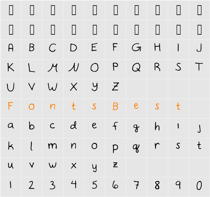 NotDot Character Map