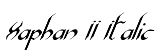 Xaphan II Italic Font Image