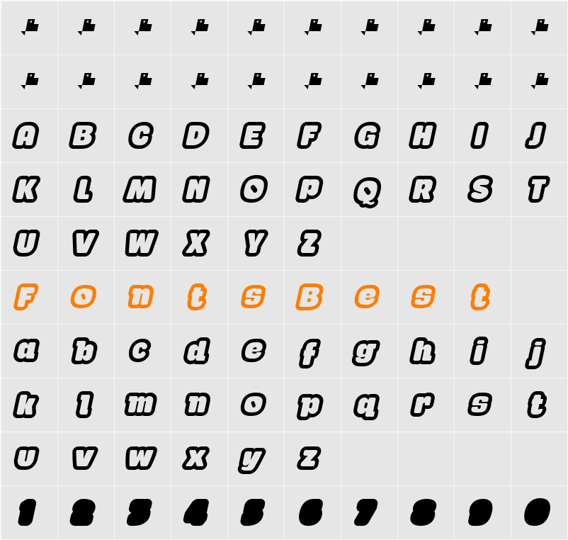 Gaban Character Map