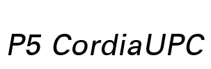 P5 CordiaUPC Font Image