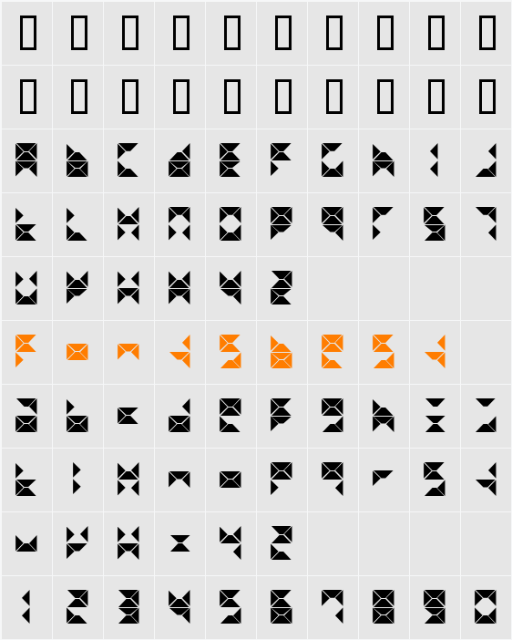 Triangel Character Map