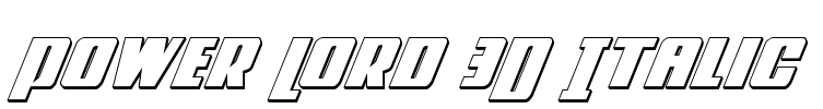 Power Lord 3D Italic Font Image