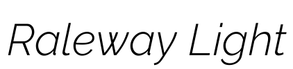 Raleway Light