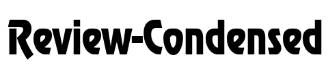 Review-Condensed Font Image