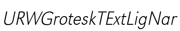 URWGroteskTExtLigNar Font Image