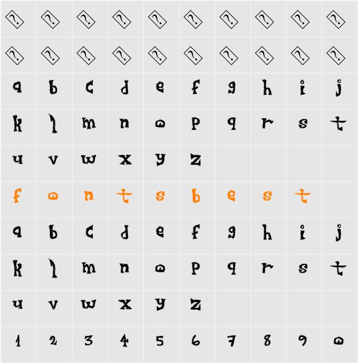FurrySack Character Map