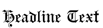 Headline Text Font Image