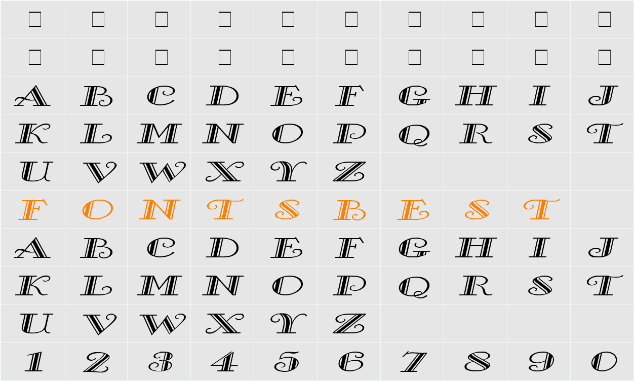 Gallery Wide Character Map