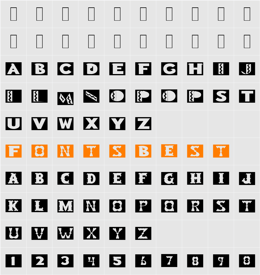 Boots 1 Character Map
