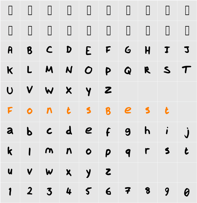 Hand Of GameDevDan Character Map