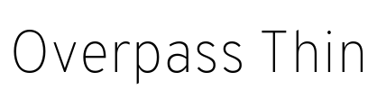 Overpass Thin Font Image