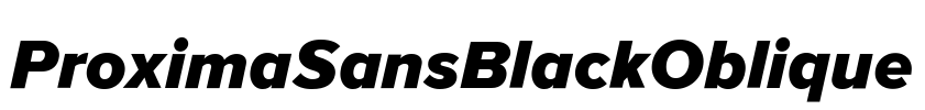 ProximaSansBlackOblique Font Image