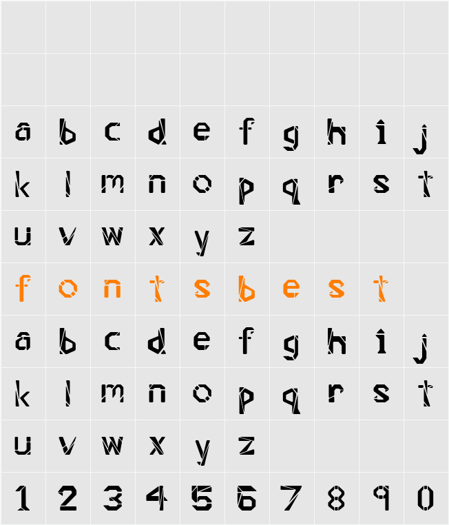 Timeless Blocks Character Map