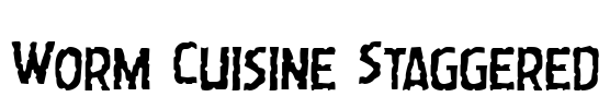Worm Cuisine Staggered Font Image