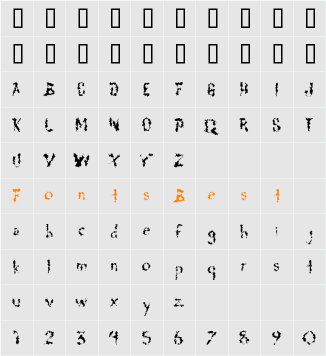 DeadGrit Character Map