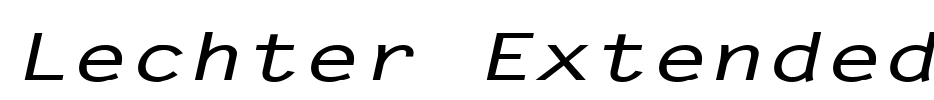 Lechter Extended Font Image