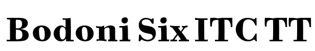 Bodoni Six ITC TT Font Image
