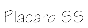 Placard SSi Font Image