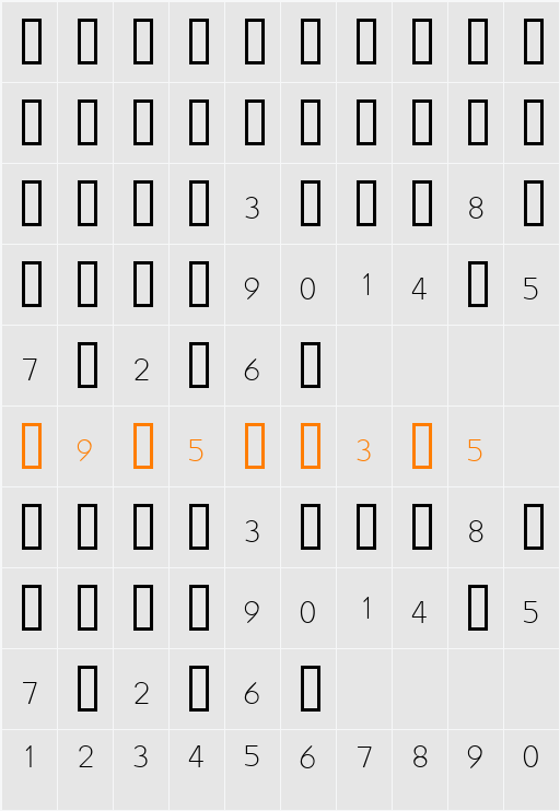 FractionsHelper Character Map