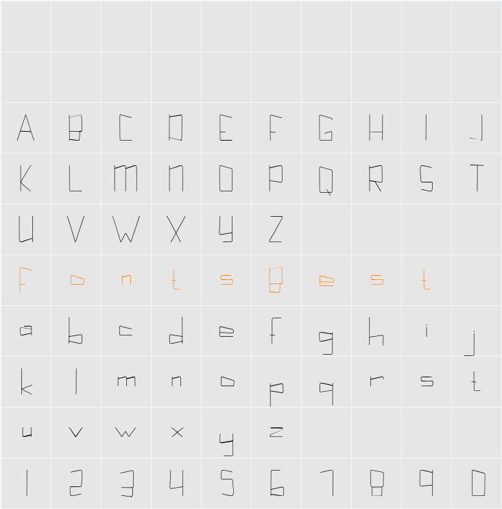 Kuppel Character Map