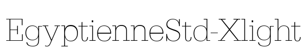 EgyptienneStd-Xlight Font Image