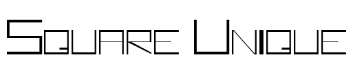 Square Unique Font Image