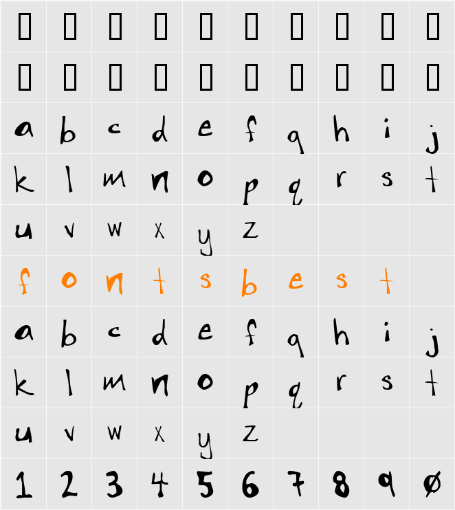 JI-Peltry Character Map