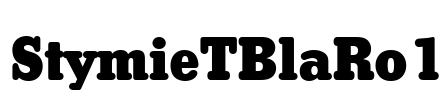 StymieTBlaRo1 Font Image